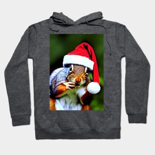 CUTE CHRISTMAS HAT SQUIRREL Hoodie